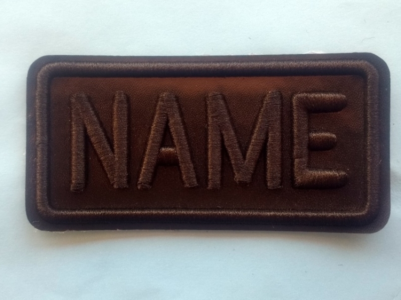 Aplique Termoadhesivo de goma Name (5 cm de Alto x 10 cm de Largo)