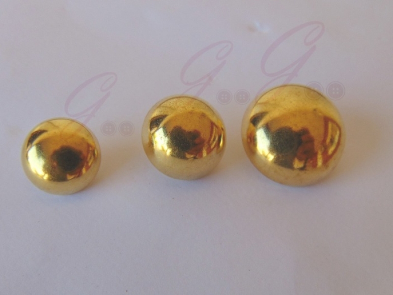 Boton Bronce 1/2 Bola. Color: Dorado