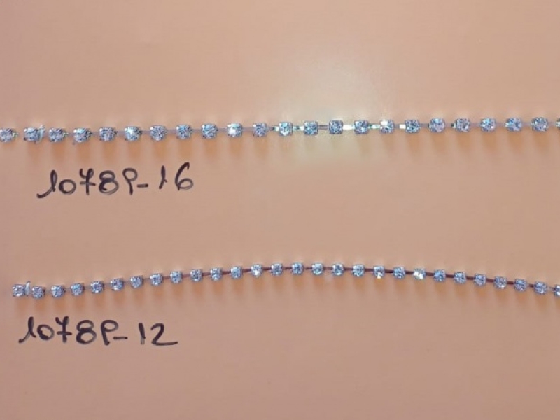 Galon Para Coser de Bronce Con Strass. Pieza x 9,10 Mts
