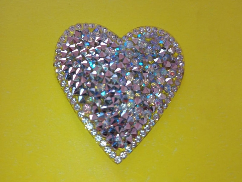 Aplique Corazon Strass Termoadhesivo