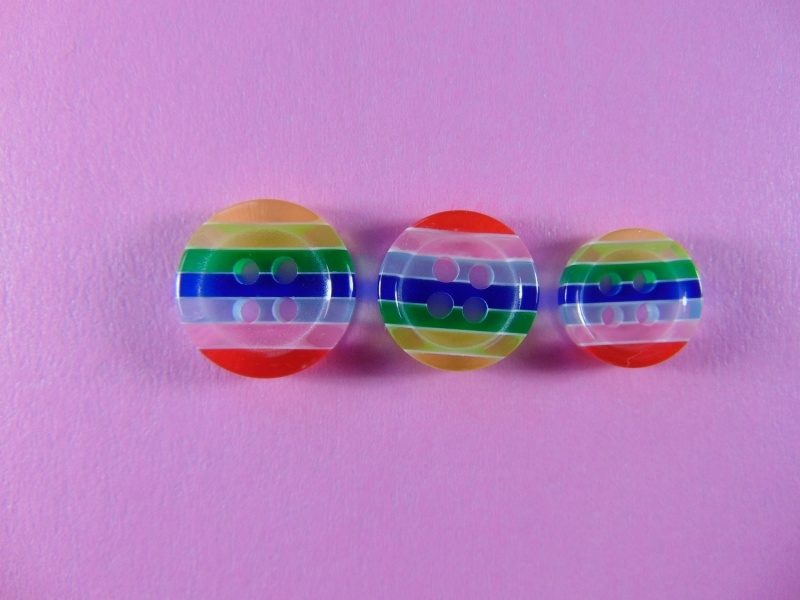 Boton de Poliester Multicolor