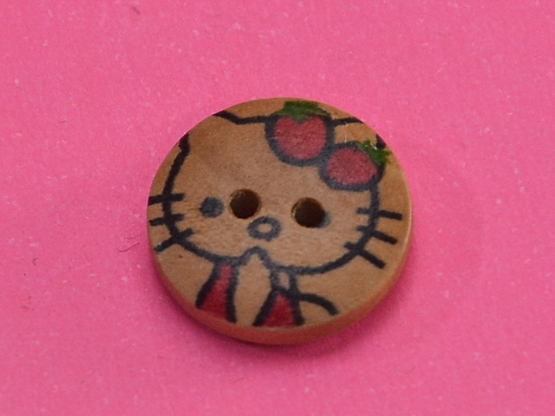 Boton de Madera Con Ag (Kitty)