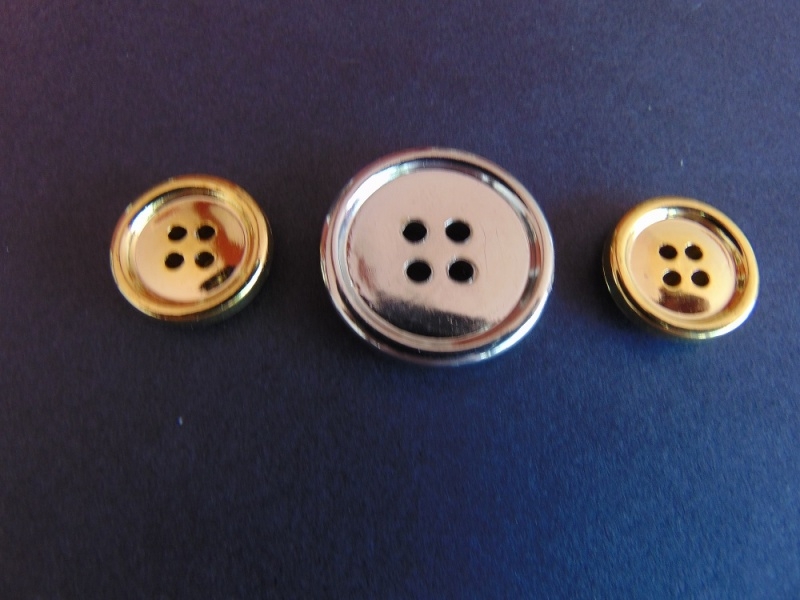Boton Metalizado. 4 Agujeros