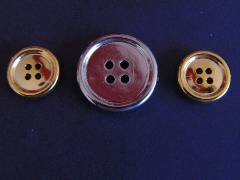 Boton Metalizado. 4 Agujeros